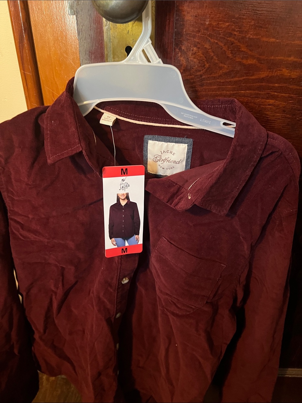 J. Crew Burgundy Button-Up Boyfriend Shirt
